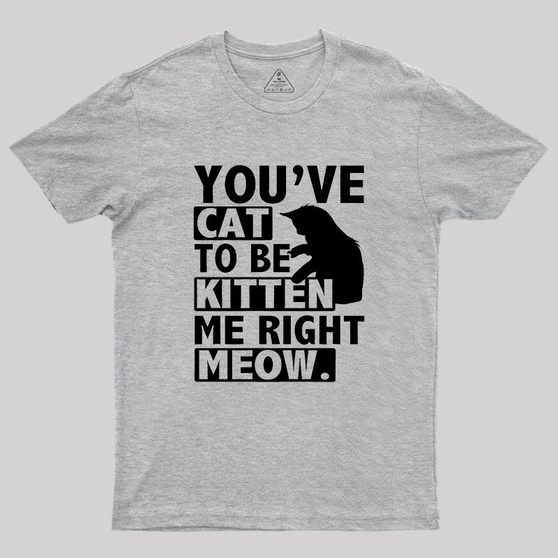 You've Cat To Be Kitten Me Right Meow  T-Shirt