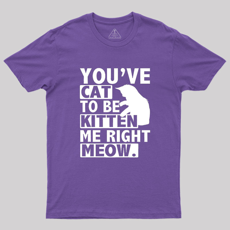You've Cat To Be Kitten Me Right Meow  T-Shirt