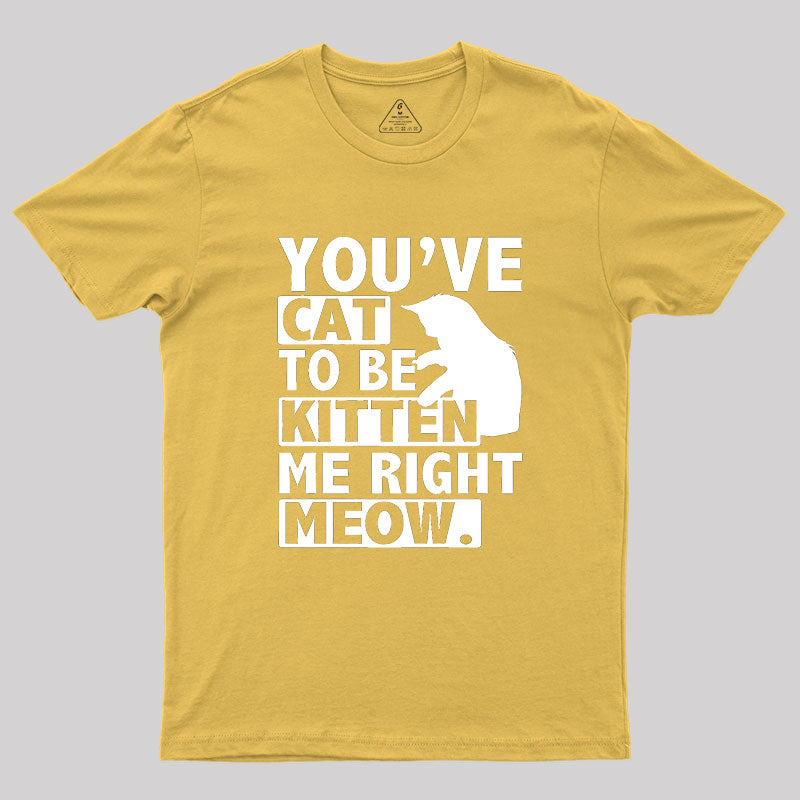 You've Cat To Be Kitten Me Right Meow  T-Shirt