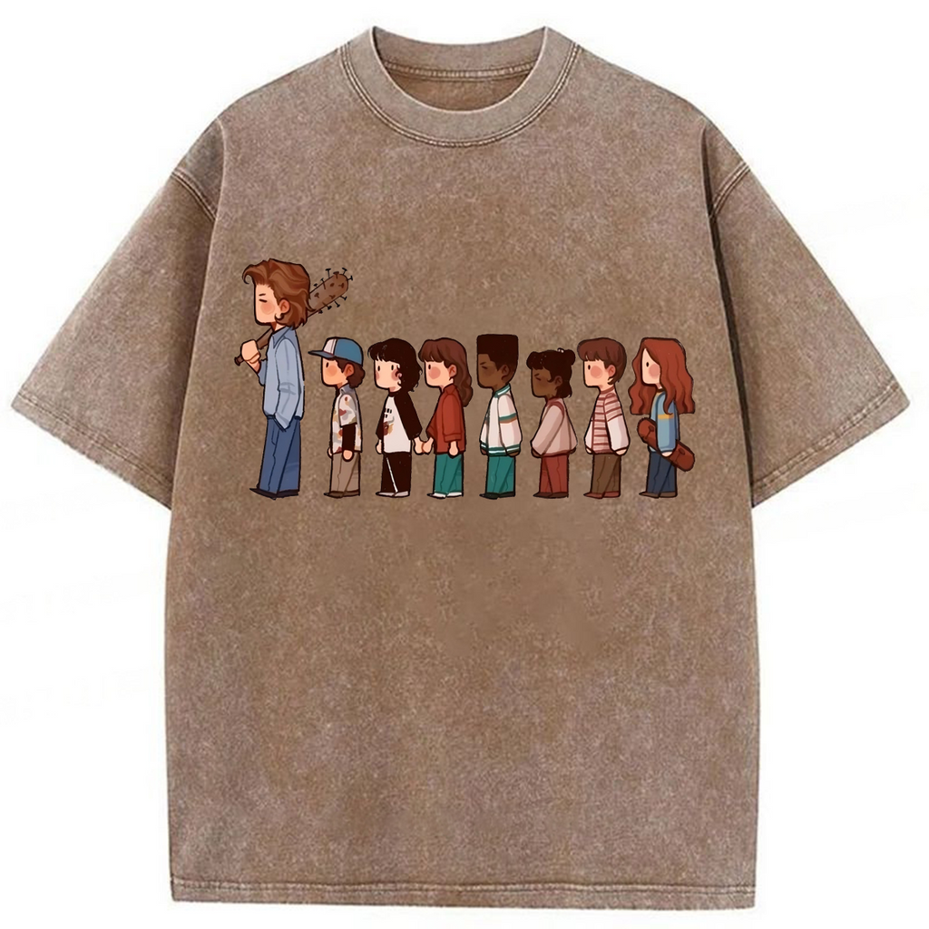 bbb Stranger Things Walking Washed T-shirt