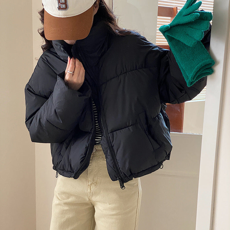 Insulating Women’s Cropped Puffer Coat - Boxy Polyester