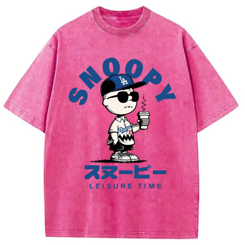 bbb Dodgers Snoopy Vintage Washed T-Shirt