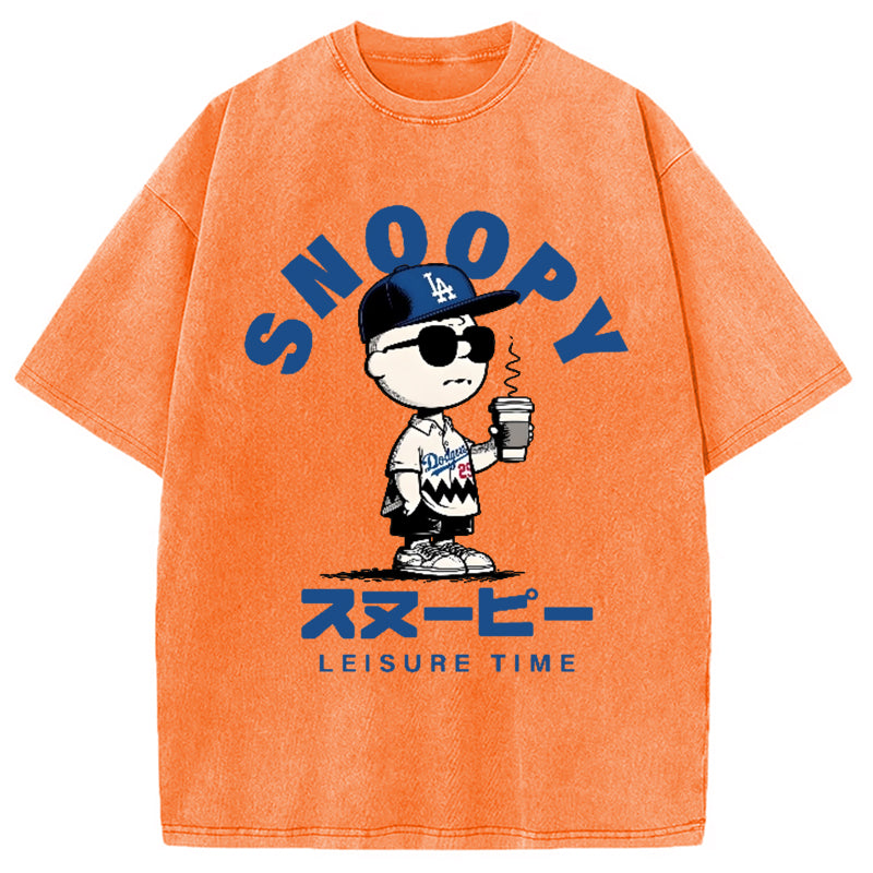 bbb Dodgers Snoopy Vintage Washed T-Shirt