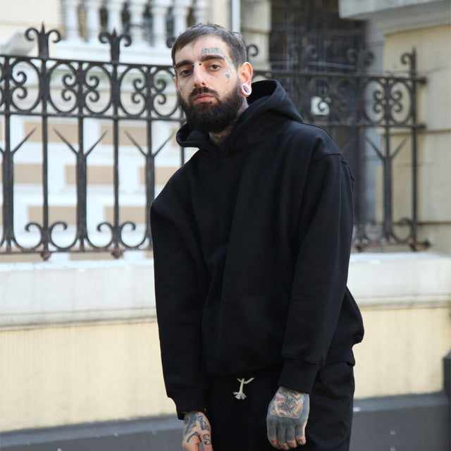 Oversized Unisex-Hoodie in lässiger Passform – kastenförmiger Schnitt, Baumwoll-Layering