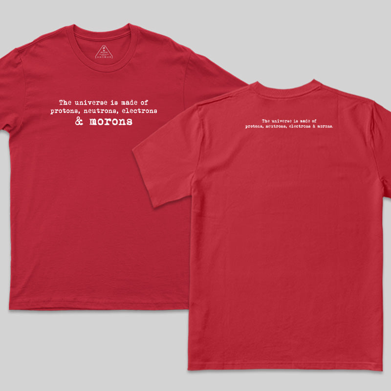 The Composition Of The Universe Science Front and Back Printed T-Shirt