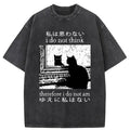 bbb Thinking Cat Washed T-Shirt