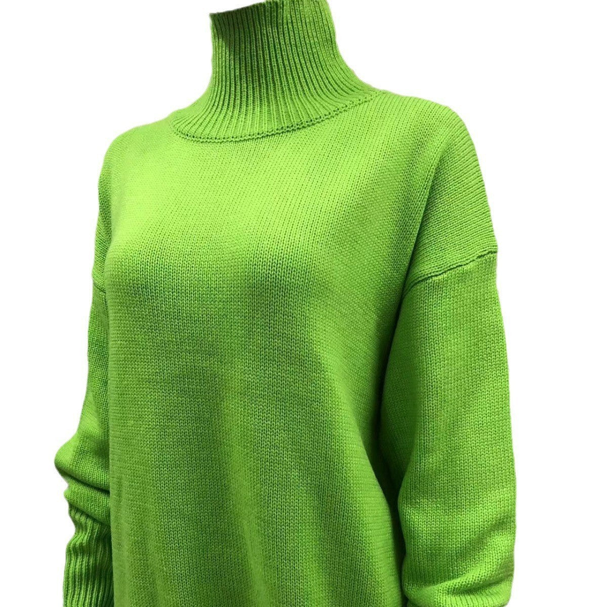 Soft Cozy Women Turtleneck Sweater - Oversized Pullover
