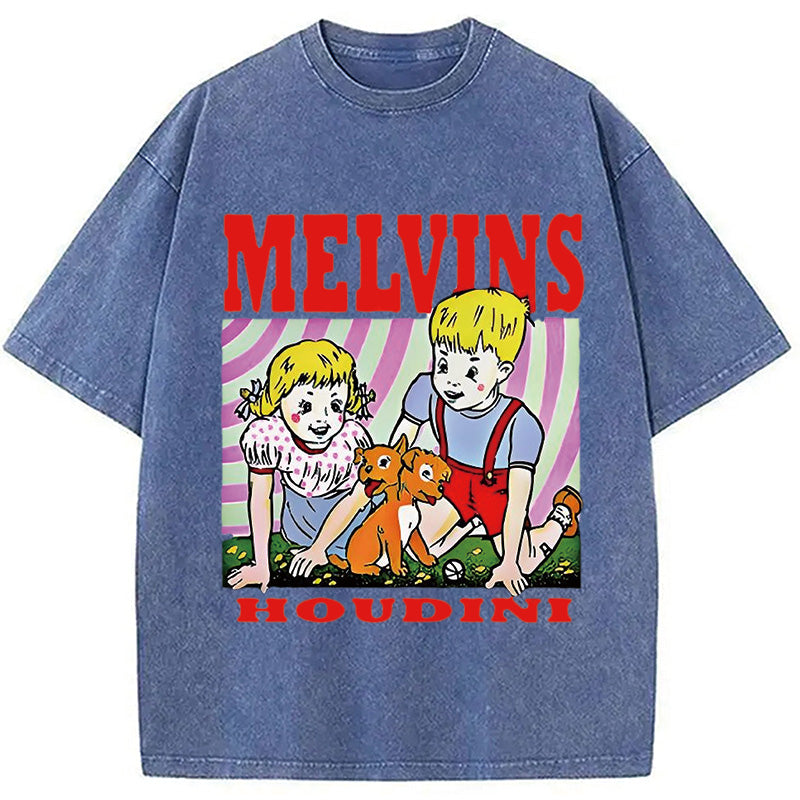 bbb Melvins Houdini Metal Rock Band Washed T-Shirt