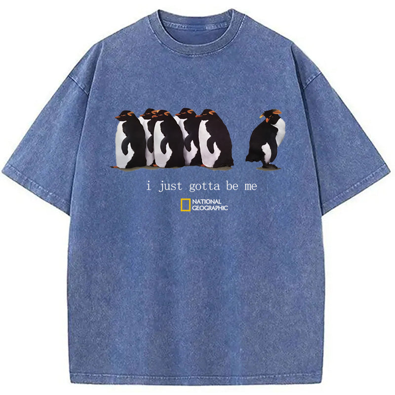 bbb I Just Gotta Be Me Penguins Washed T-Shirt