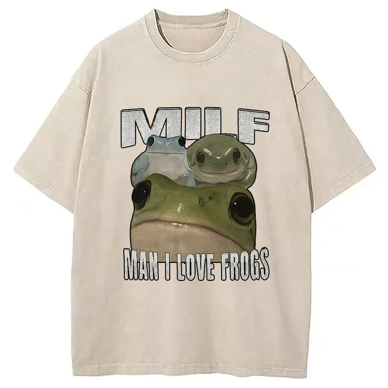 bbb Man I Love Frogs Washed T-Shirt