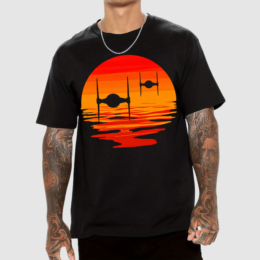 Tie Fighter Sunset  T-Shirt
