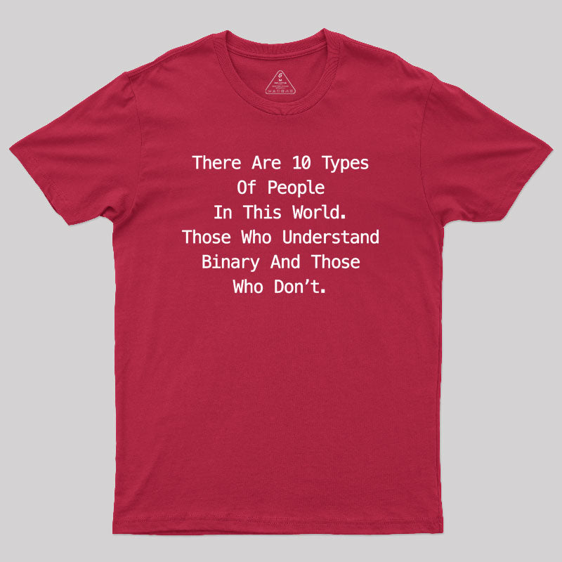 There are 10 Types of People Funny Programming  T-Shirt