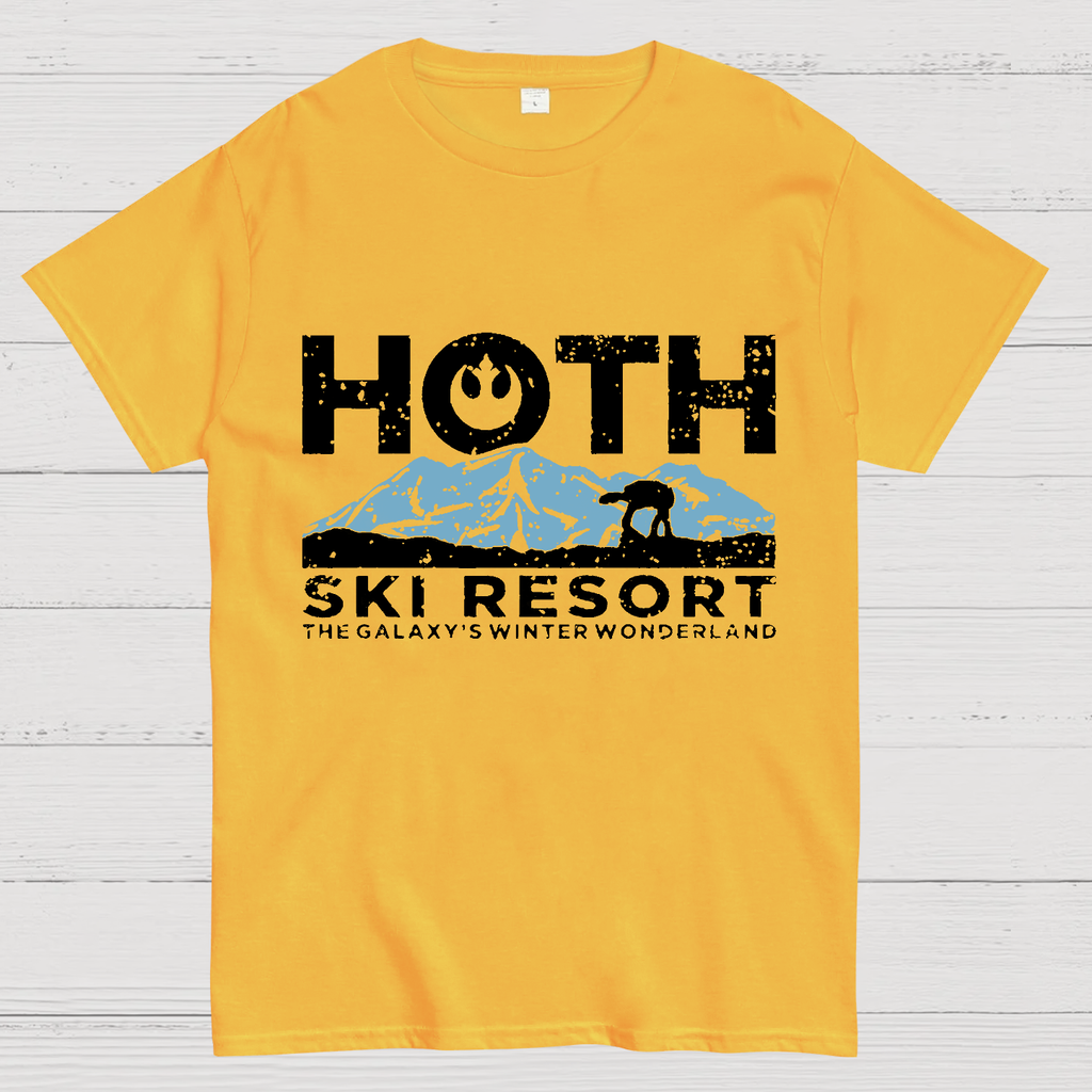 Hoth Ski Resort Casual Space Wars y T-Shirt