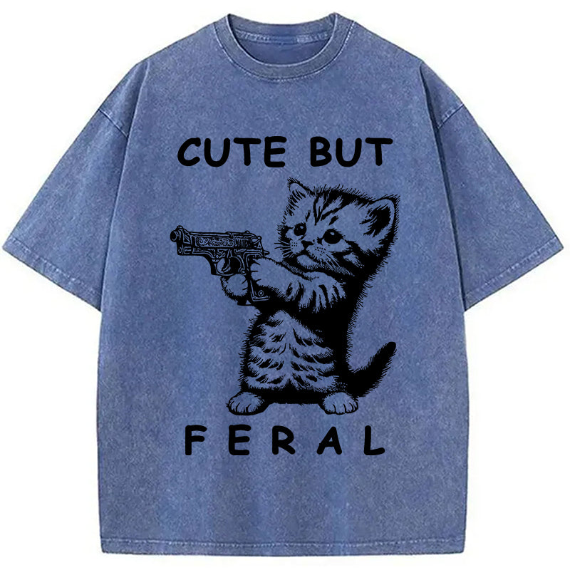 bbb Ferocious Cat Washed T-Shirt