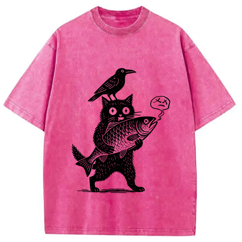 bbb Black Animals Washed T-Shirt
