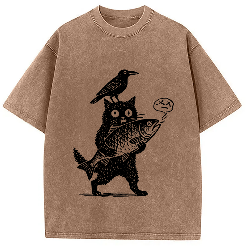 bbb Black Animals Washed T-Shirt