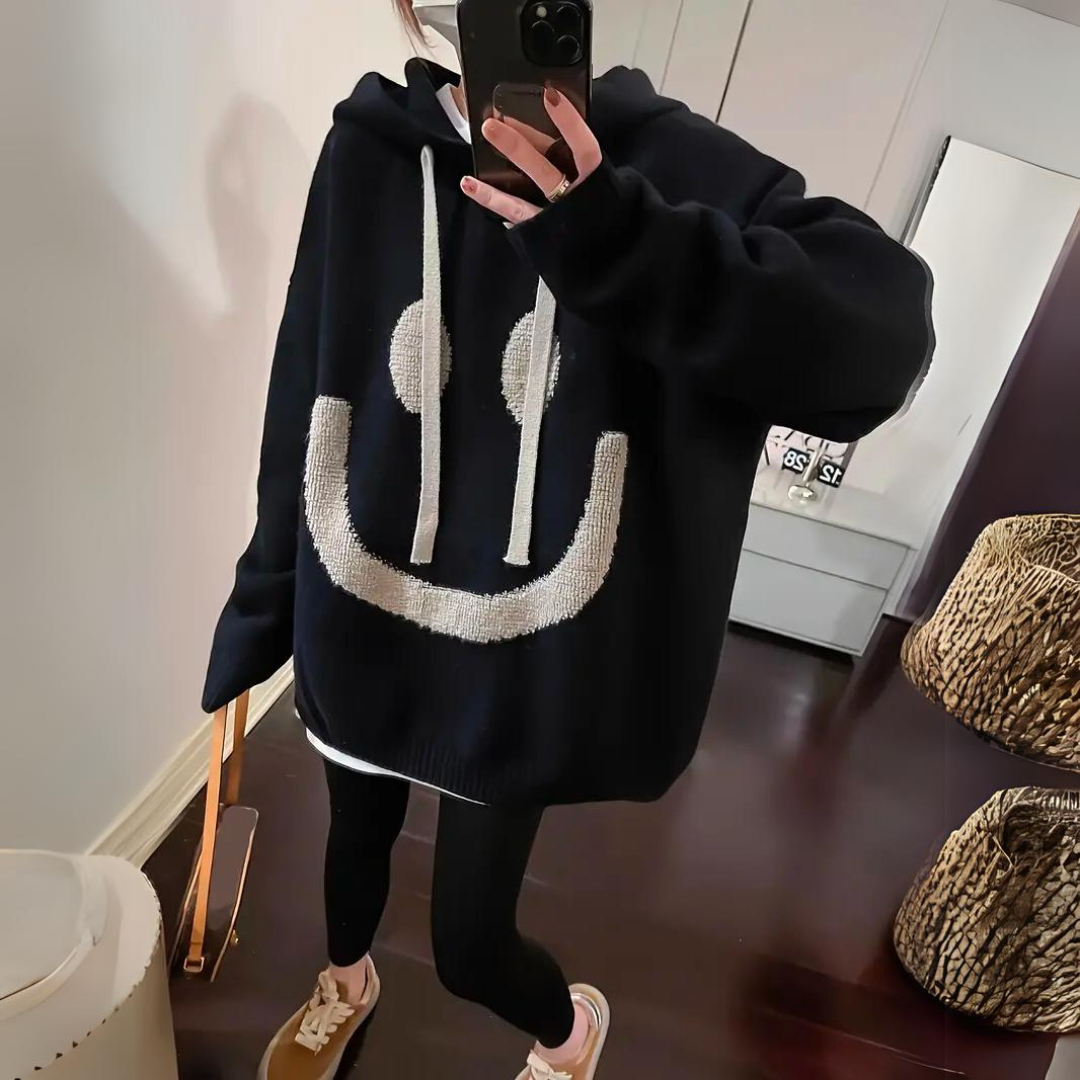 Warm Cozy Women's Oversized Hoodie - Knit, Everyday