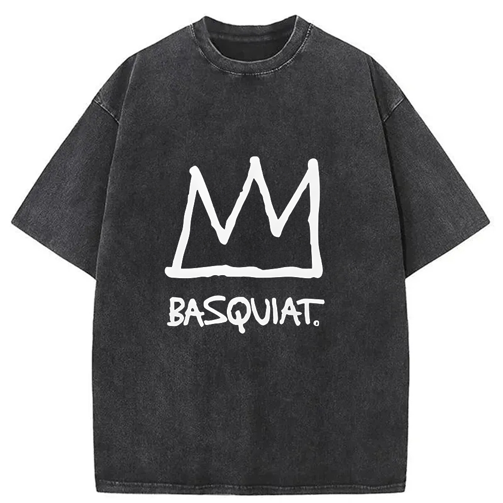 bbb Jean Michel Basquiat Crown Washed T-Shirt