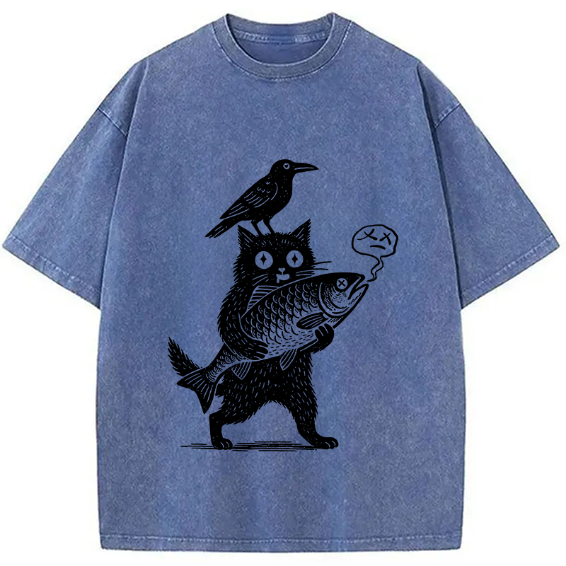 bbb Black Animals Washed T-Shirt