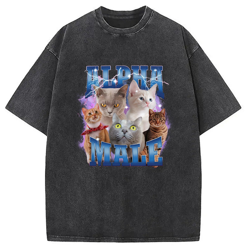 bbb Blue Lightning Alpha Male Washed T-Shirt
