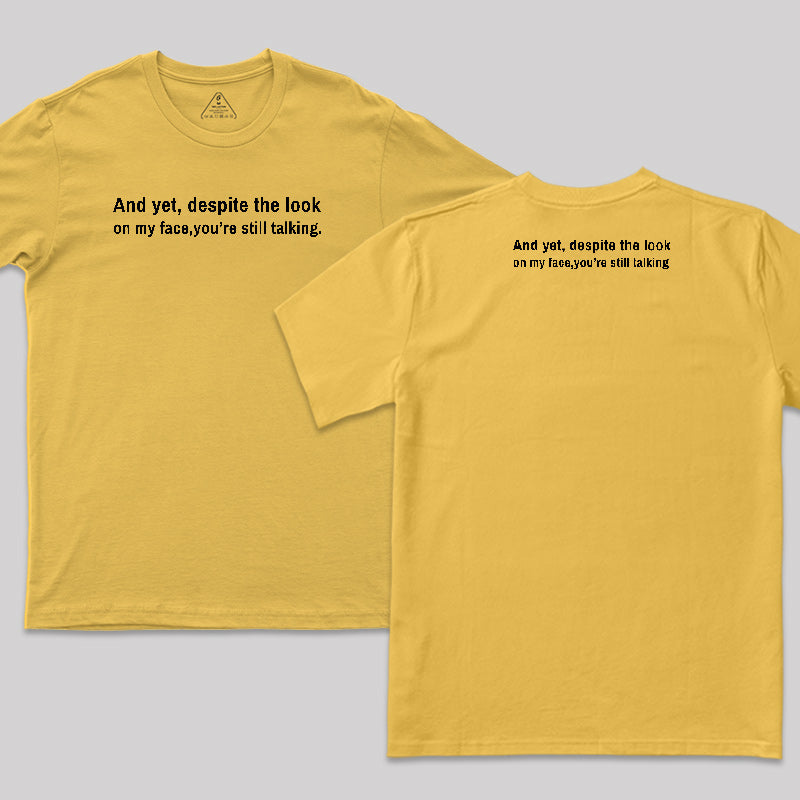 Funny Words Front and Back Printed T-Shirt