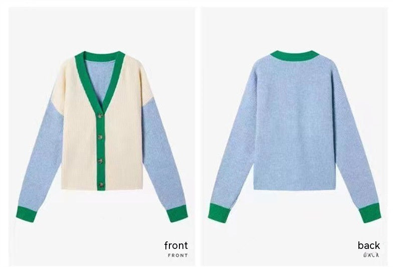 Oversized Cozy Women Cardigan - V Neck, Ribbed Knit Spring