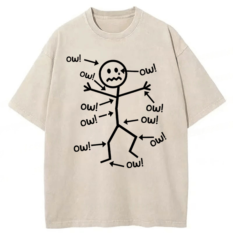 bbb Funny Chronic Pain Awareness Washed T-shirt