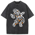 bbb Electrocuted Skeleton Halloween Washed T-Shirt