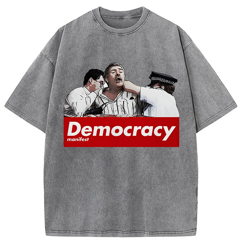 bbb This Is Democracy Manifest Washed T-Shirt