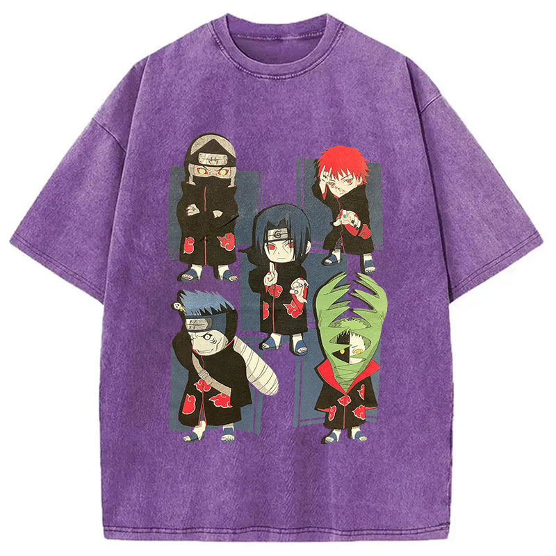 bbb Japanese Anime Chibi Washed T-Shirt