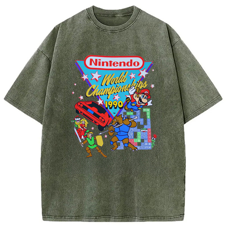 bbb Nintendo 1990 World Championships Washed T-Shirt