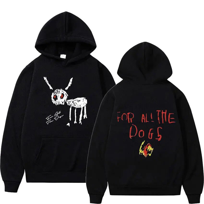 Oversized Men's Hoodie - Relaxed Spandex Blend, Streetwear