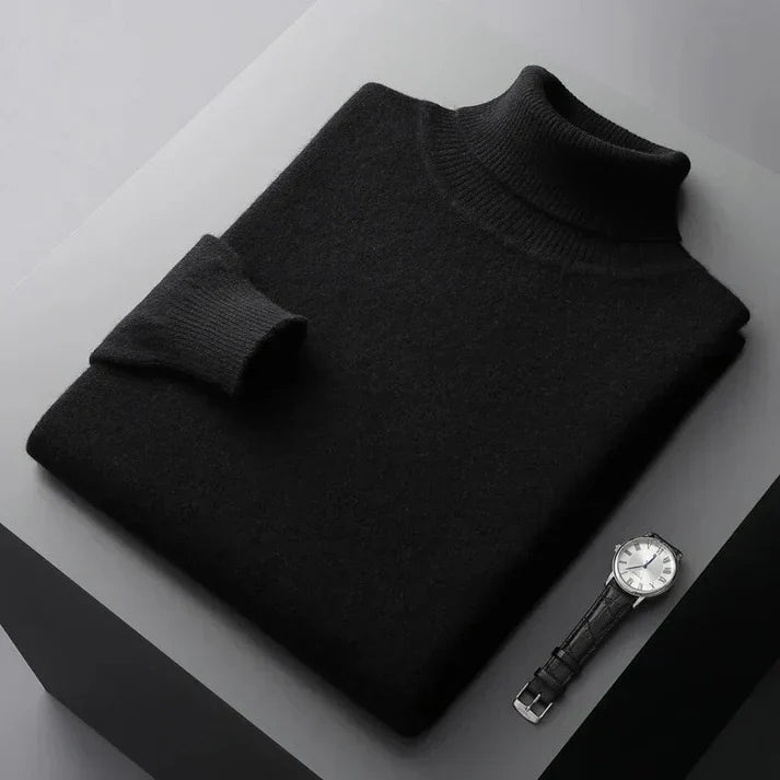 Soft Classic Men's Turtleneck Sweater - Cashmere, Warm Wear