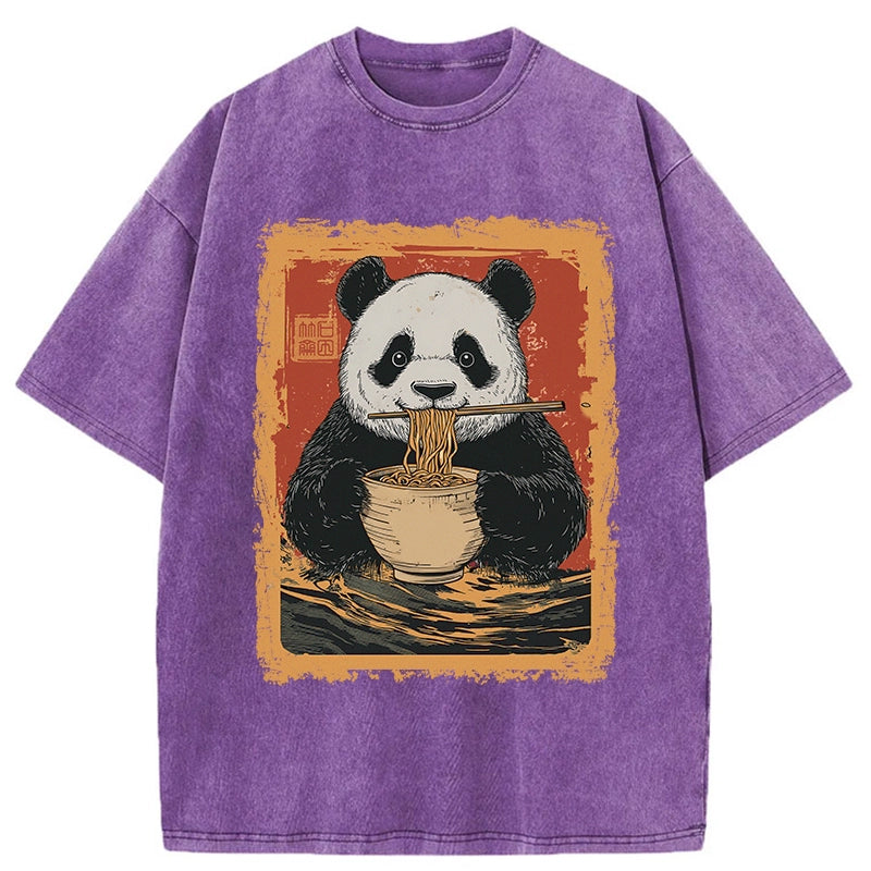 bbb Ramen Lover Panda Washed T-Shirt