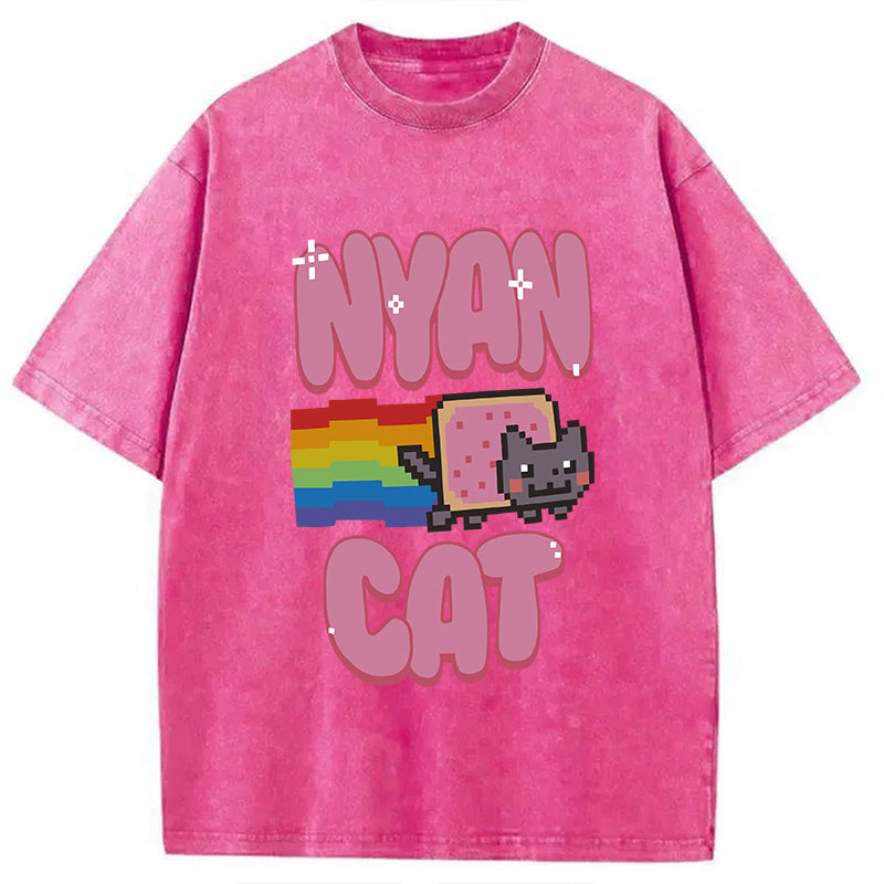 bbb Nyan Cat Pride Washed T-Shirt
