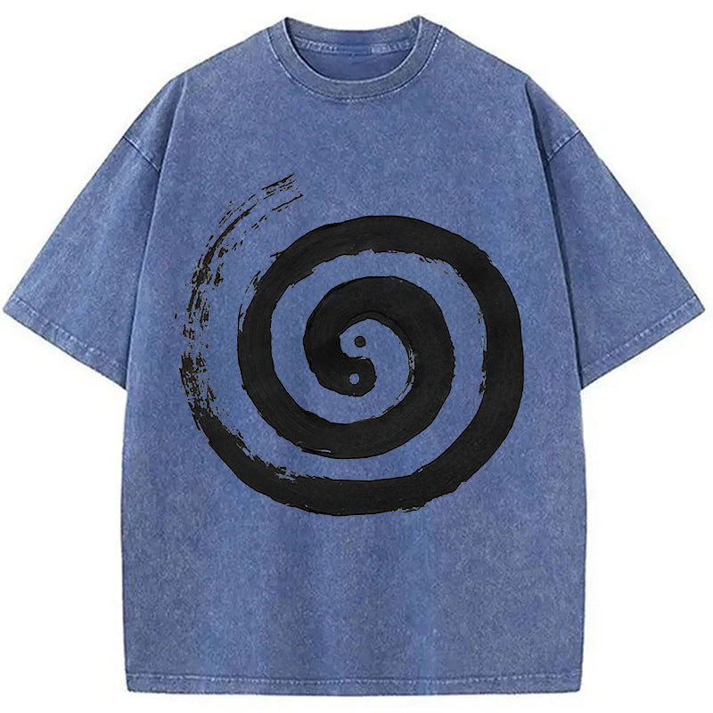 bbb The Tai Chi Yin Yang Cycle of Life Washed T-Shirt