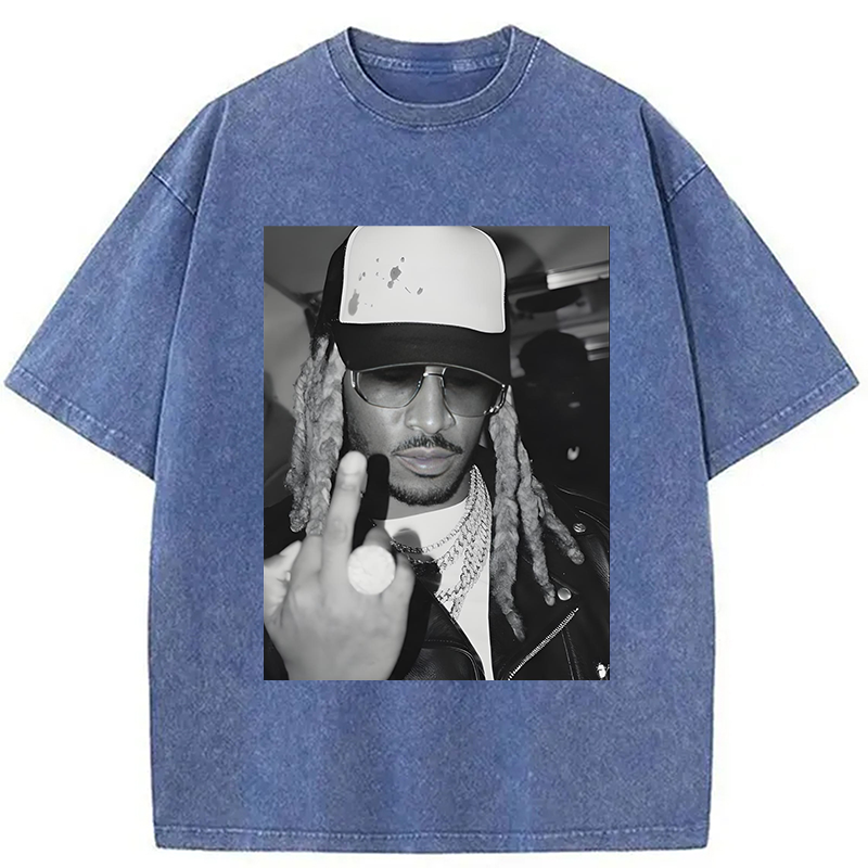 bbb Retro Future Hiphop Rapper Washed T-Shirt