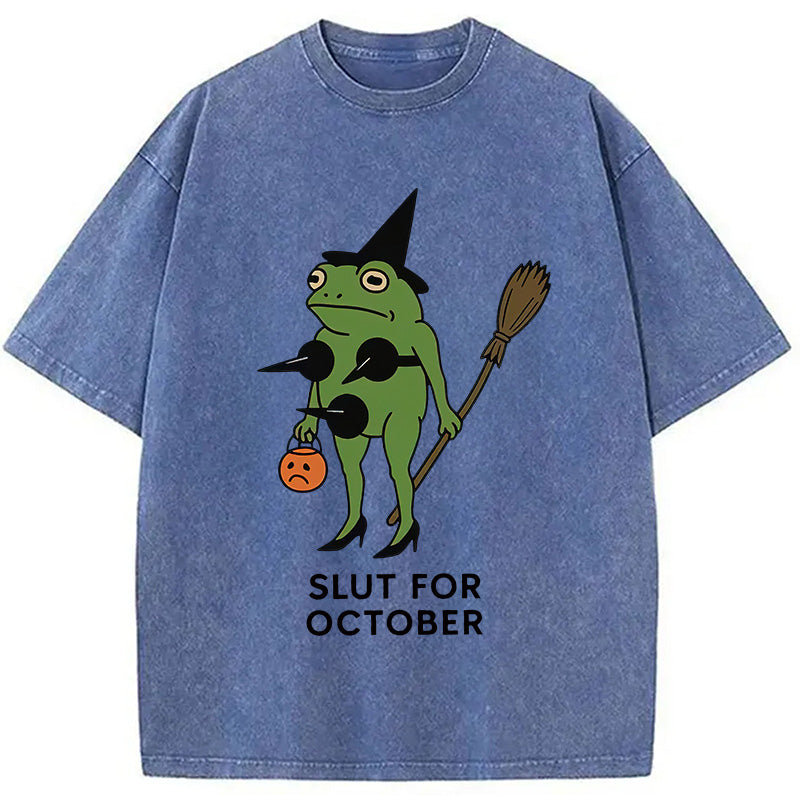 bbb Slut For October Washed T-Shirt