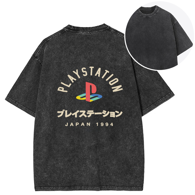 bbb PlayStation Japan Back Washed T-Shirt
