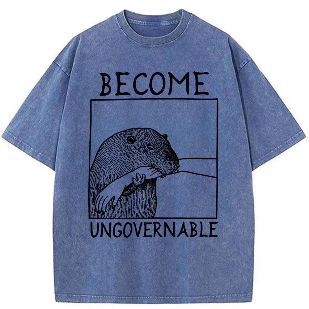 bbb Become Ungovernable Capybara Bites People Washed T-Shirt