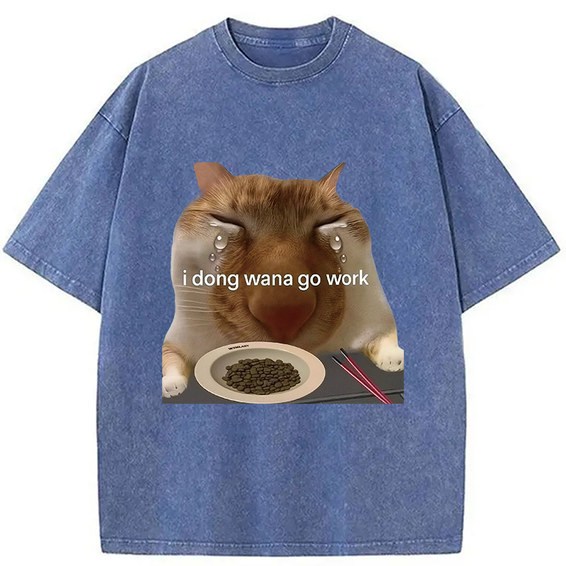 bbb I Dong Wana Go Work Washed T-Shirt