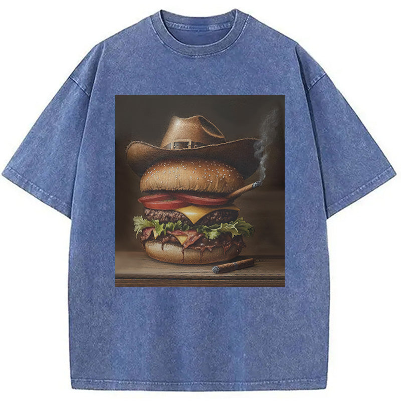 bbb Funny Hamburger Meme Washed T-Shirt