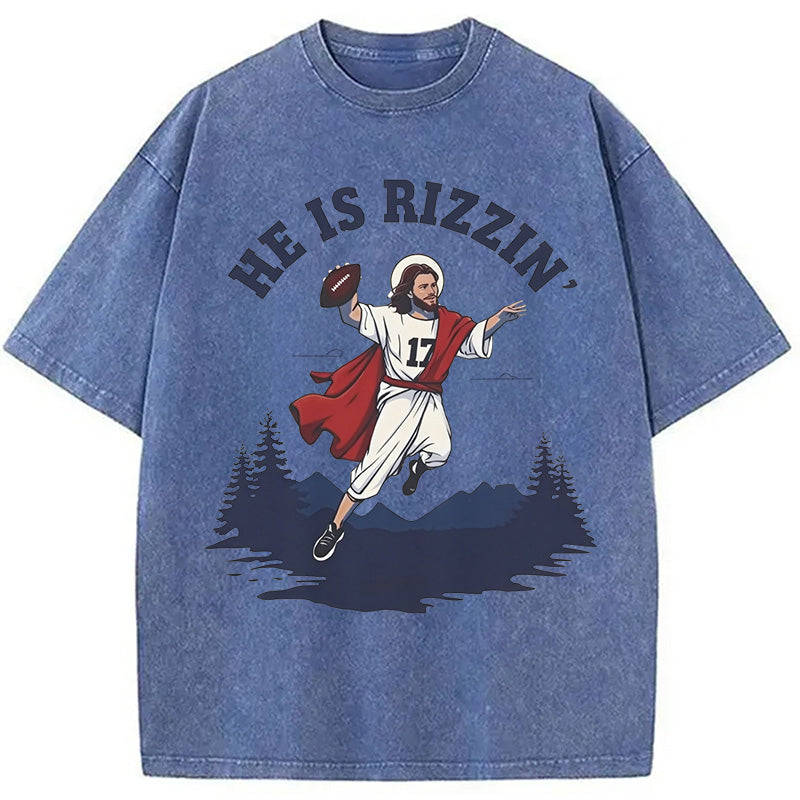 bbb He Is Rizzin' Washed T-Shirt