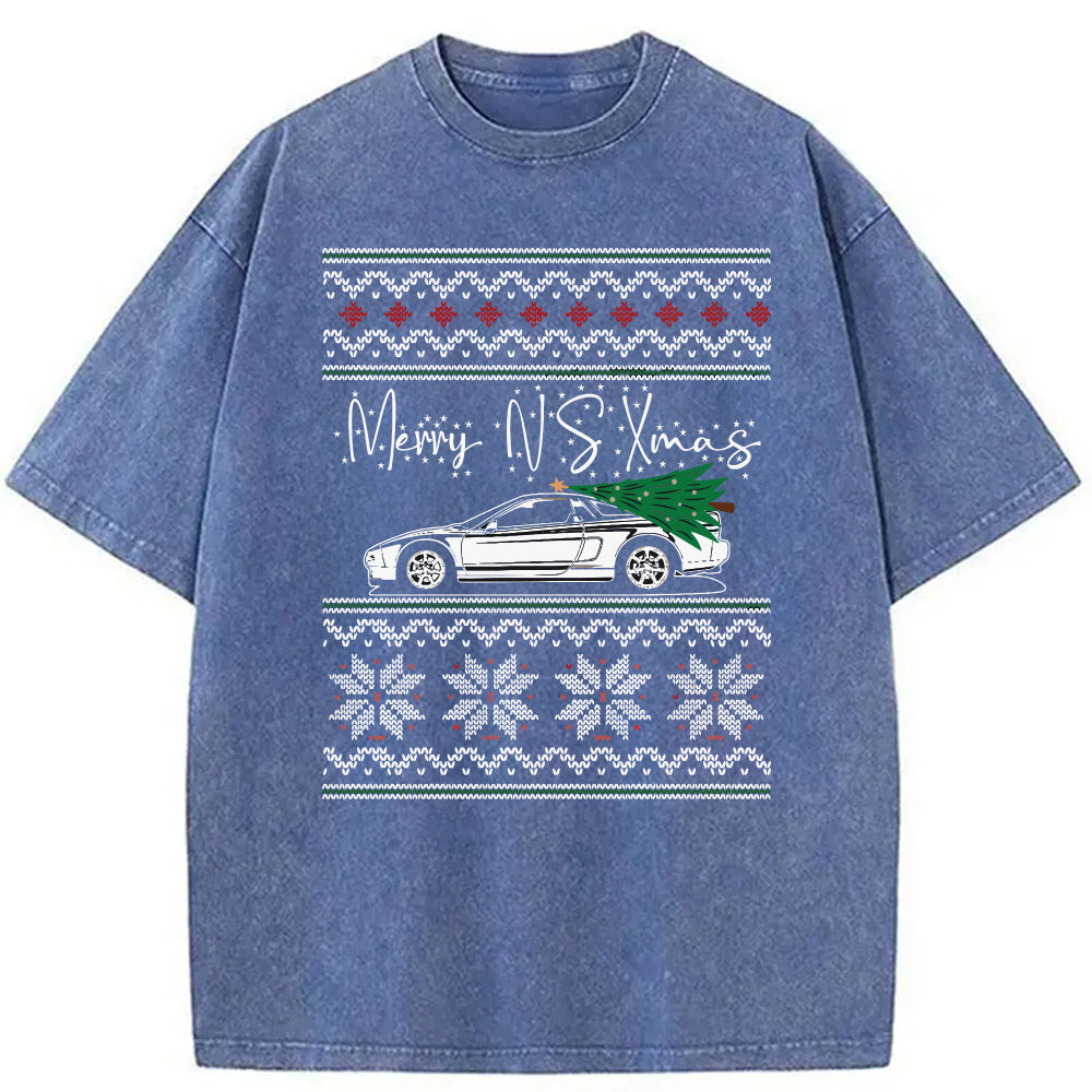 bbb Japanese Sports Car JDM Christmas Washed T-Shirt
