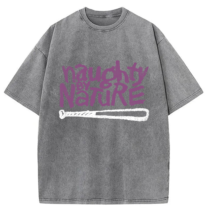 bbb Logo Naughty By Nature Hiphop Washed T-Shirt