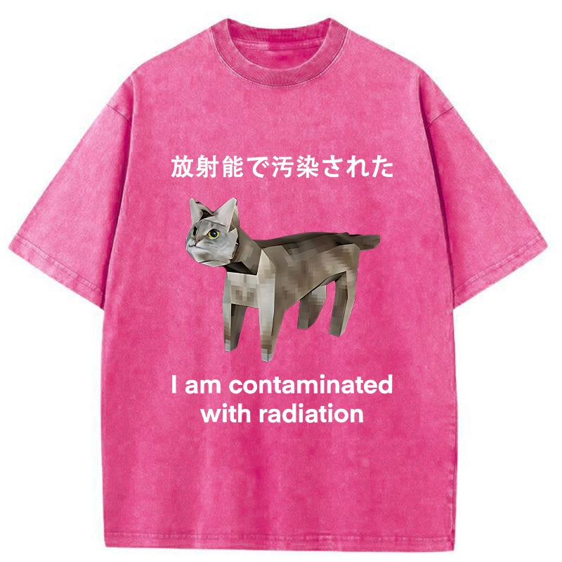 bbb Cat Contaminated By Radiation Washed T-Shirt