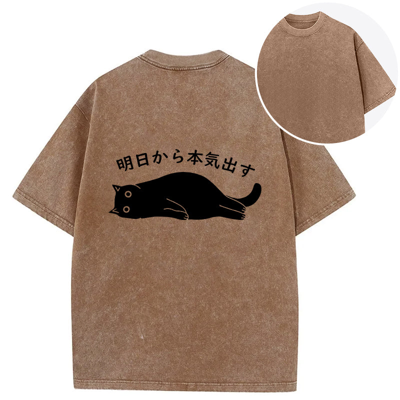 bbb I'm Going To Get Serious Tomorrow Back Washed T-Shirt