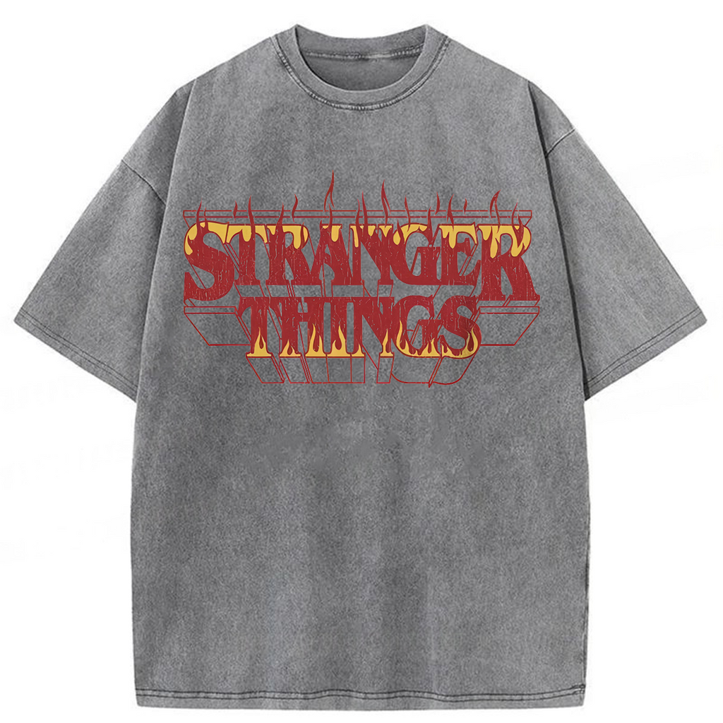 bbb Stranger Things Fire Washed T-shirt