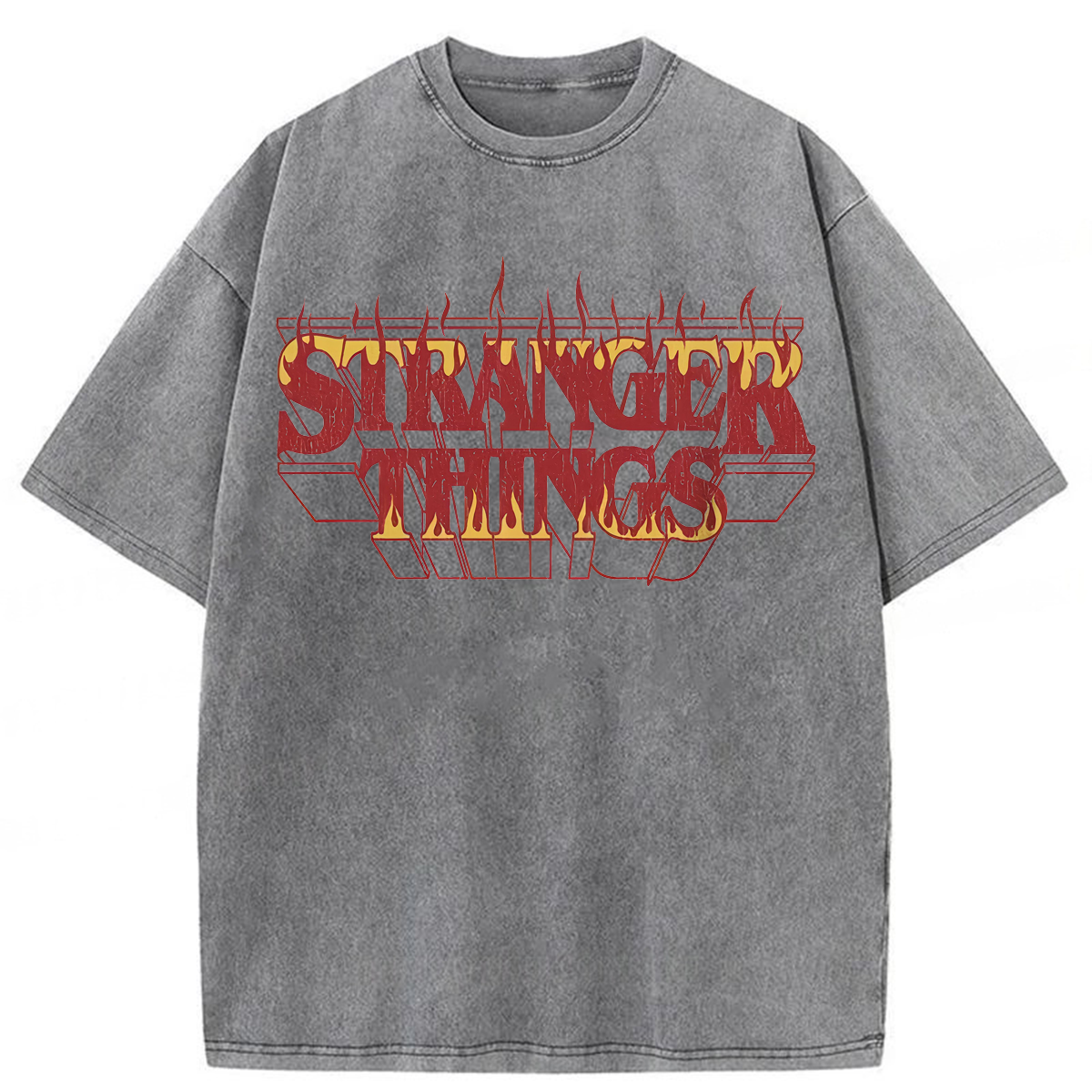 bbb Stranger Things Fire Washed T-shirt
