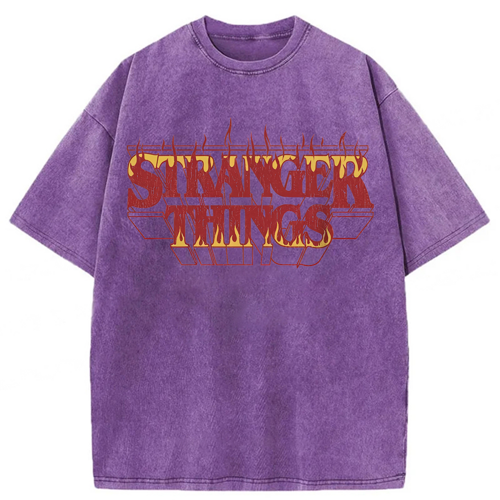 bbb Stranger Things Fire Washed T-shirt